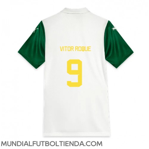 Camiseta Palmeiras Vitor Roque #9 Segunda Equipación Replica 2025-26 mangas cortas Camiseta Palmeiras Vitor Roque #9 Segunda Equipación Replica 2025-26 mangas cortas